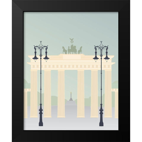 Travel Europe--Brandenburger Black Modern Wood Framed Art Print by Soerensen, Gurli