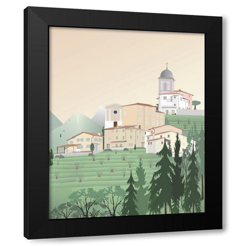 Travel Europe--Pedona Black Modern Wood Framed Art Print by Soerensen, Gurli