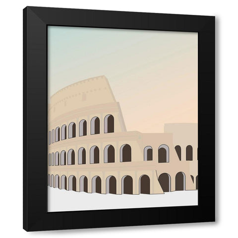 Travel Europe--Rome Black Modern Wood Framed Art Print with Double Matting by Soerensen, Gurli