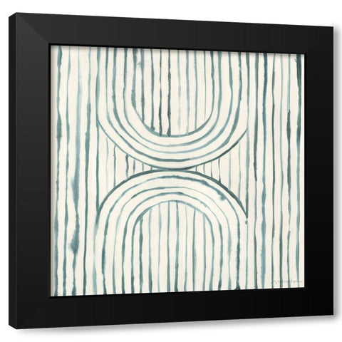 Gyrate II Black Modern Wood Framed Art Print with Double Matting by Lam, Vanna