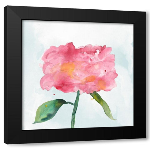 Joyful Peony IV Black Modern Wood Framed Art Print with Double Matting by Ludwig, Alicia