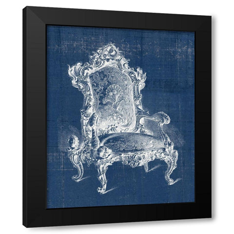 Antique Chair Blueprint II Black Modern Wood Framed Art Print by Vision Studio