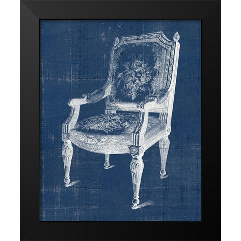 Antique Chair Blueprint IV Black Modern Wood Framed Art Print by Vision Studio