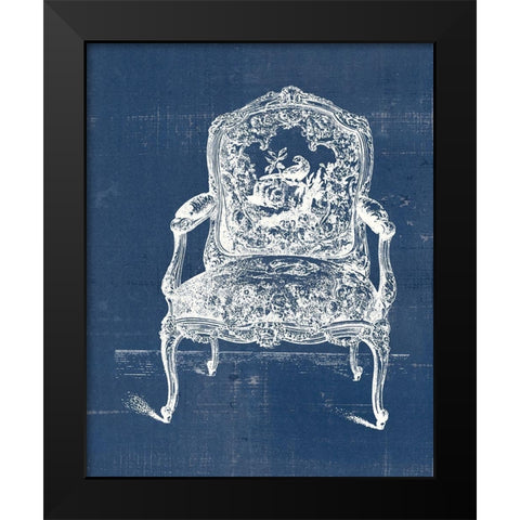 Antique Chair Blueprint V Black Modern Wood Framed Art Print by Vision Studio