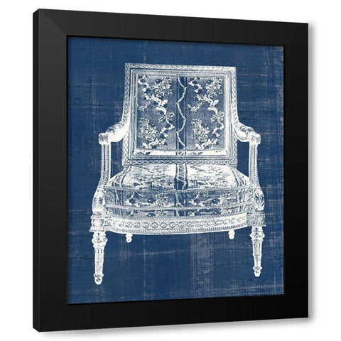 Antique Chair Blueprint VI Black Modern Wood Framed Art Print by Vision Studio