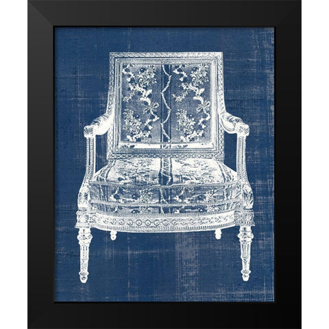 Antique Chair Blueprint VI Black Modern Wood Framed Art Print by Vision Studio