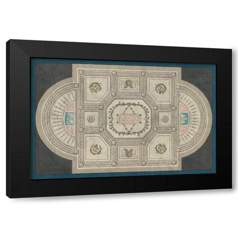 Parisian Ceiling Design Black Modern Wood Framed Art Print by Vess, June Erica
