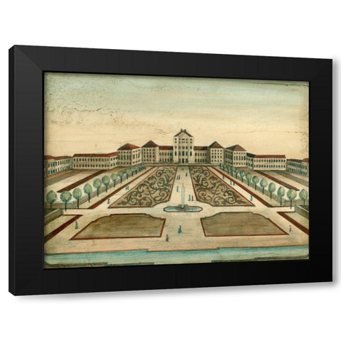 Garden Design I Black Modern Wood Framed Art Print by Vision Studio