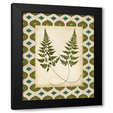 Moroccan Ferns I Black Modern Wood Framed Art Print with Double Matting by Vision Studio