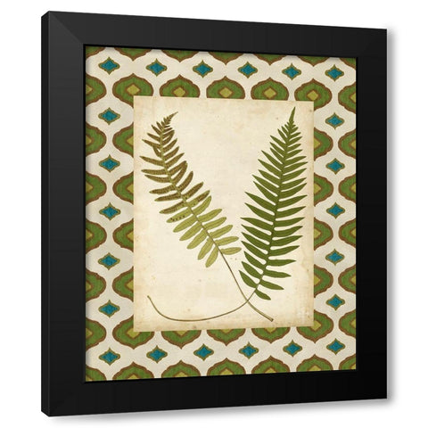 Moroccan Ferns III Black Modern Wood Framed Art Print with Double Matting by Vision Studio