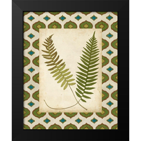 Moroccan Ferns III Black Modern Wood Framed Art Print by Vision Studio