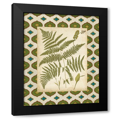 Moroccan Ferns IV Black Modern Wood Framed Art Print with Double Matting by Vision Studio