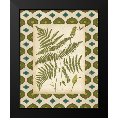 Moroccan Ferns IV Black Modern Wood Framed Art Print by Vision Studio