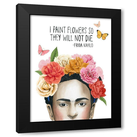 Fridas Flowers II Black Modern Wood Framed Art Print by Popp, Grace