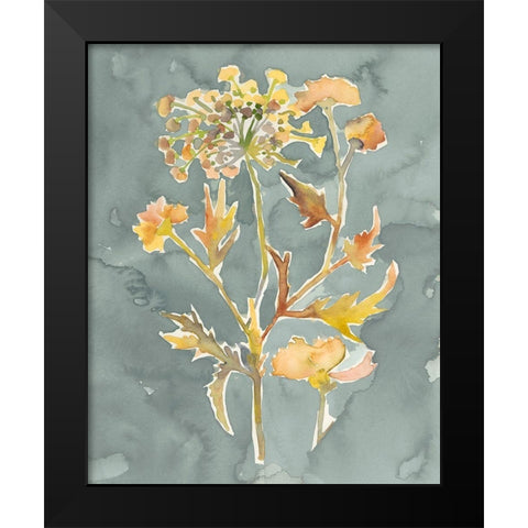 Collected Florals I Black Modern Wood Framed Art Print by Zarris, Chariklia