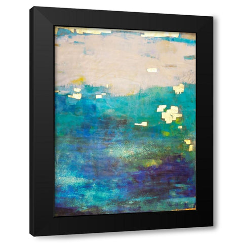 Blue Lacuna Black Modern Wood Framed Art Print with Double Matting by Jachimiec, Sue