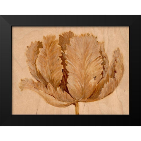 Sepia Tulip on Birch II Black Modern Wood Framed Art Print by OToole, Tim