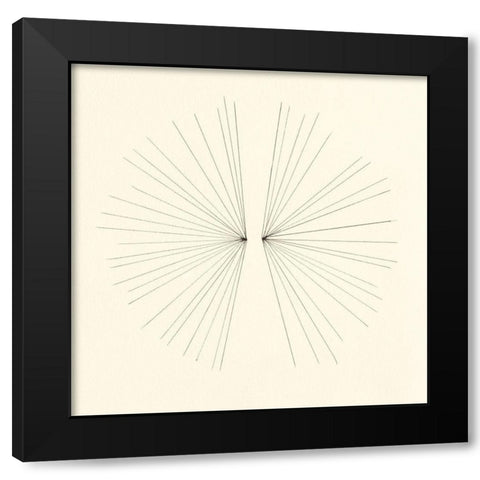 Printed Golden Burst I Black Modern Wood Framed Art Print with Double Matting by Goldberger, Jennifer