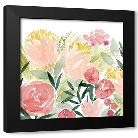Sunkissed Posies I Black Modern Wood Framed Art Print by Popp, Grace
