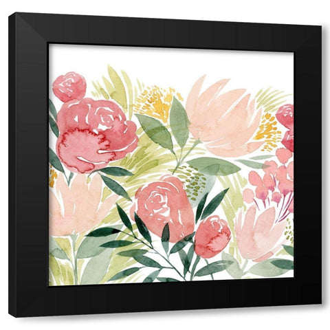 Sunkissed Posies II Black Modern Wood Framed Art Print with Double Matting by Popp, Grace