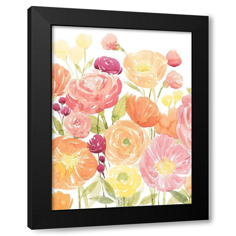 Pastel Petals I Black Modern Wood Framed Art Print by Popp, Grace