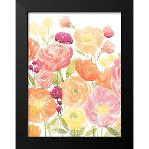 Pastel Petals I Black Modern Wood Framed Art Print by Popp, Grace