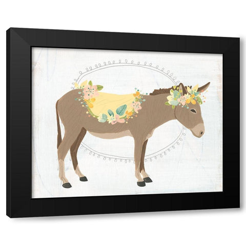 Dainty Burro II Black Modern Wood Framed Art Print with Double Matting by Vess, June Erica