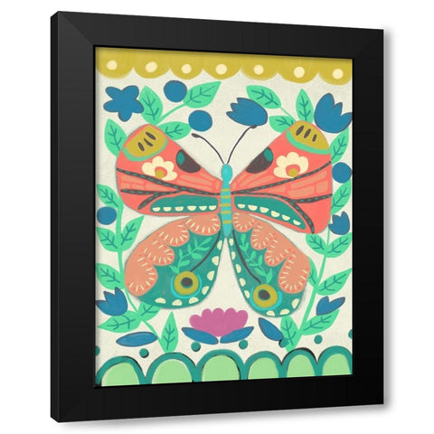 Flutterfly I Black Modern Wood Framed Art Print by Zarris, Chariklia