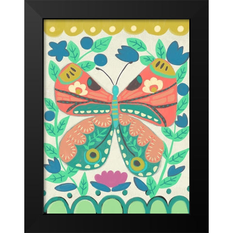 Flutterfly I Black Modern Wood Framed Art Print by Zarris, Chariklia