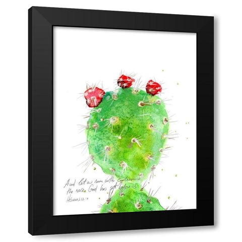 Cactus Verse IV Black Modern Wood Framed Art Print with Double Matting by Blixt, Ingrid