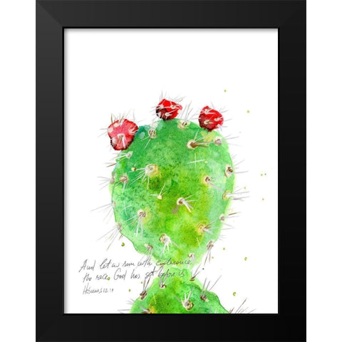 Cactus Verse IV Black Modern Wood Framed Art Print by Blixt, Ingrid