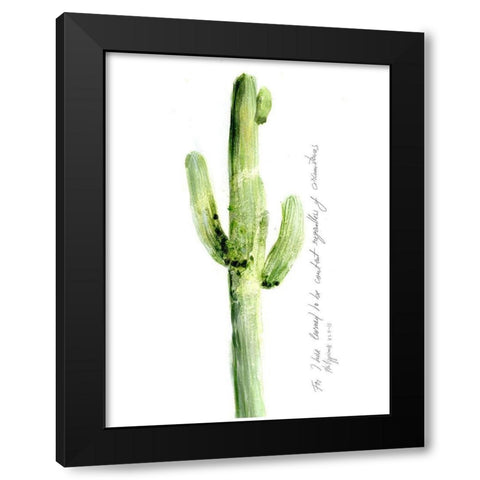 Cactus Verse V Black Modern Wood Framed Art Print with Double Matting by Blixt, Ingrid