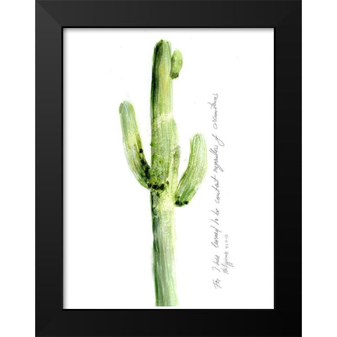 Cactus Verse V Black Modern Wood Framed Art Print by Blixt, Ingrid