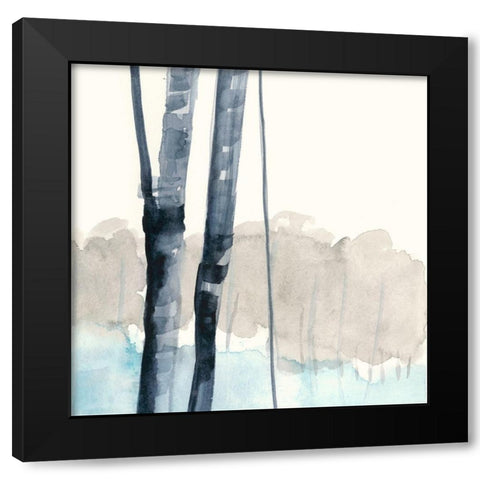 Birchline Grid VI Black Modern Wood Framed Art Print with Double Matting by Goldberger, Jennifer