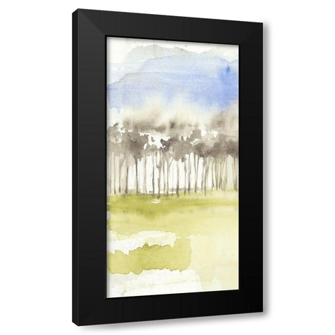 Split Treeline I Black Modern Wood Framed Art Print with Double Matting by Goldberger, Jennifer