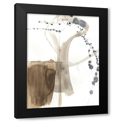 Umber Connection I Black Modern Wood Framed Art Print with Double Matting by Goldberger, Jennifer