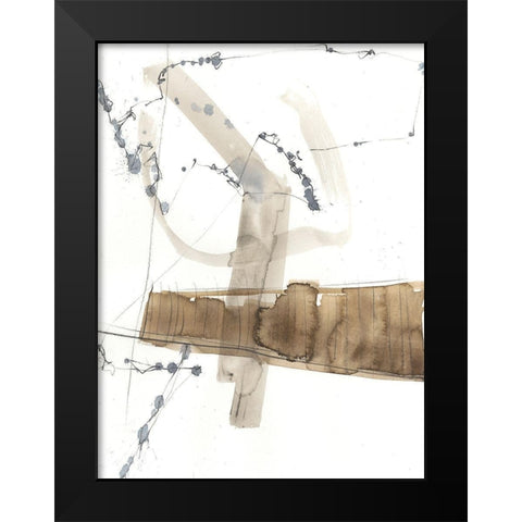 Umber Connection II Black Modern Wood Framed Art Print by Goldberger, Jennifer
