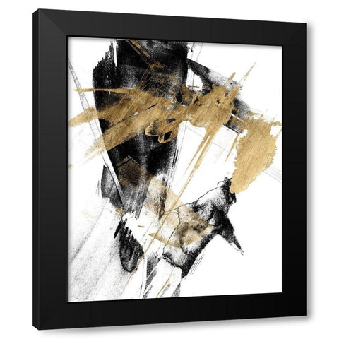 Glam and Black I Black Modern Wood Framed Art Print with Double Matting by Goldberger, Jennifer