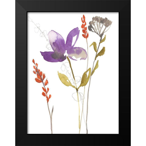 Ultraviolet Bouquet II Black Modern Wood Framed Art Print by Goldberger, Jennifer