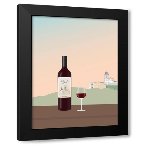 Tuscan Wine I Black Modern Wood Framed Art Print by Soerensen, Gurli