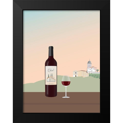 Tuscan Wine I Black Modern Wood Framed Art Print by Soerensen, Gurli