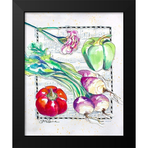 Kitchen Veggies I Black Modern Wood Framed Art Print by St. Hilaire, Elizabeth