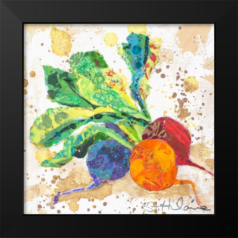 Veggie Splash I Black Modern Wood Framed Art Print by St. Hilaire, Elizabeth