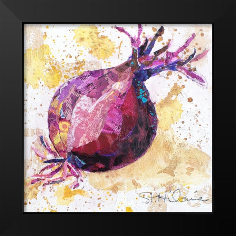 Veggie Splash II Black Modern Wood Framed Art Print by St. Hilaire, Elizabeth