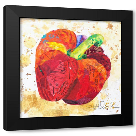 Veggie Splash IV Black Modern Wood Framed Art Print with Double Matting by St. Hilaire, Elizabeth