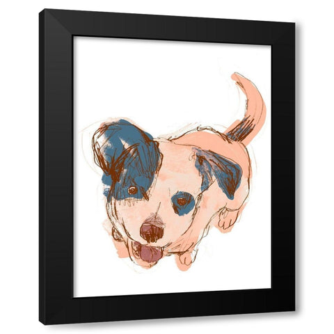 Dog Portrait--Maisie Black Modern Wood Framed Art Print with Double Matting by Vess, June Erica