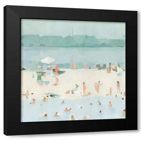 Sea Glass Sandbar I Black Modern Wood Framed Art Print with Double Matting by Scarvey, Emma