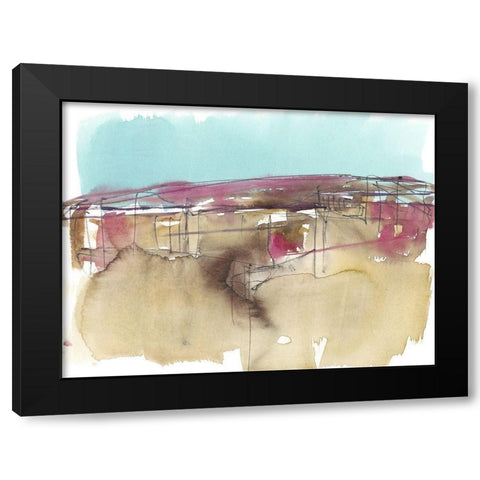 Horizon Schematic I Black Modern Wood Framed Art Print by Goldberger, Jennifer