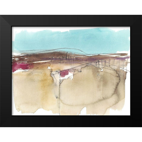 Horizon Schematic II Black Modern Wood Framed Art Print by Goldberger, Jennifer