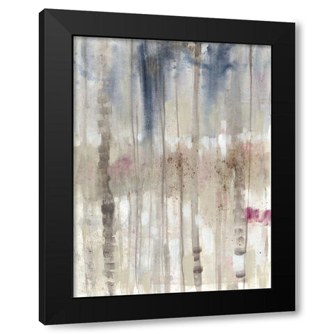 Subtle Birchline I Black Modern Wood Framed Art Print with Double Matting by Goldberger, Jennifer